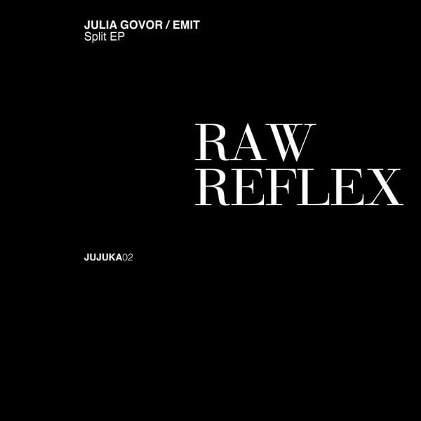 Black album cover with white text reading "RAW REFLEX" and artist names.