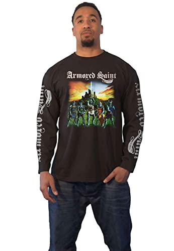 Plastic Head Armored Saint 'March of The Saint' (Black) Long Sleeve Shirt (X-Large)