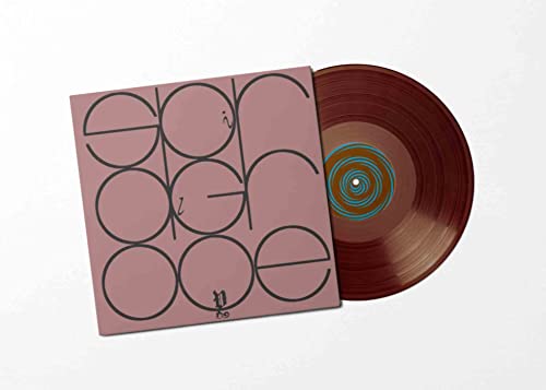 Lionlimb’s “Spiral Groove” vinyl record with a pink cover and brown disc.