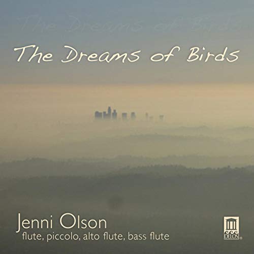 CD cover for Jenni Olson’s “The Dreams of Birds” with a hazy cityscape.