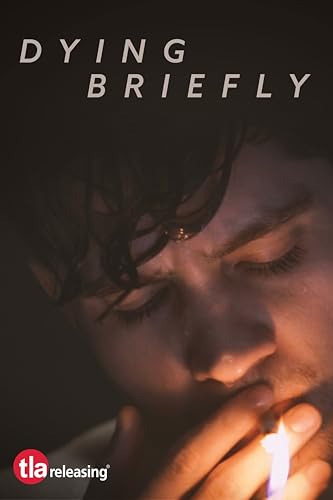 DVD cover for "Dying Briefly" featuring a person and a lit candle.