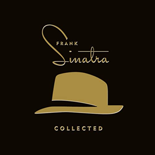 Frank Sinatra Collected CD cover with gold text and hat icon on black background.