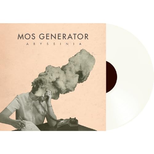 Mos Generator "Abyssinia" vinyl record with cover art and white disc.
