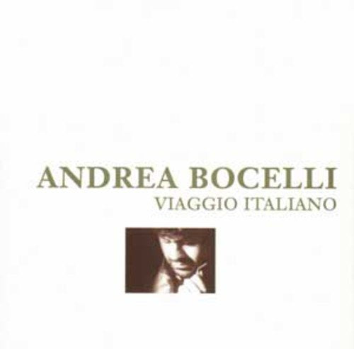Andrea Bocelli “Viaggio Italiano” CD cover with portrait of the singer.