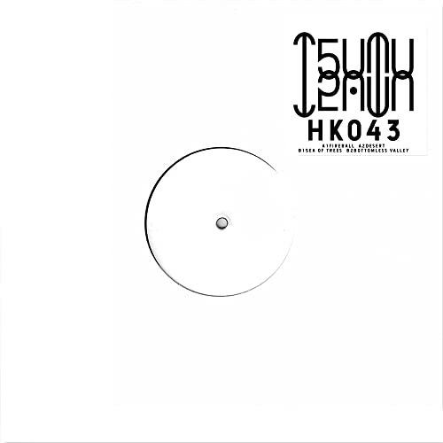 White vinyl record sleeve with black text and a circular label design.
