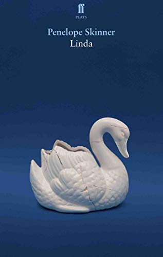 Book cover: "Linda" by Penelope Skinner, featuring a broken swan sculpture.