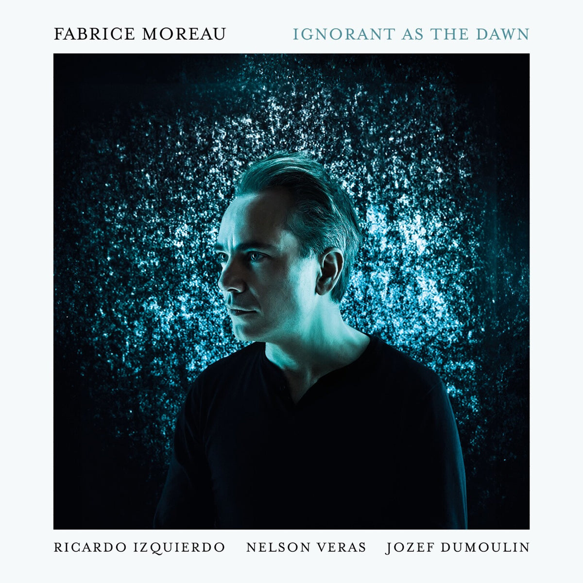 CD cover: portrait of a man against a dark, textured blue background.