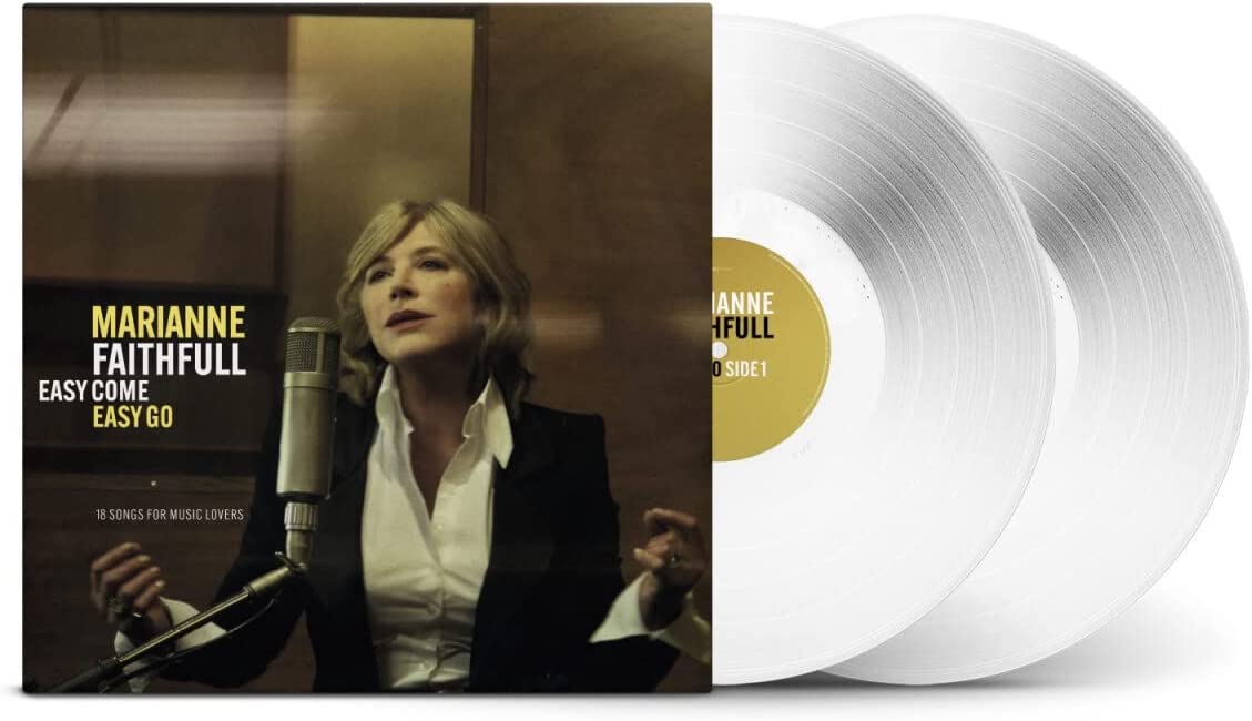Marianne Faithfull album "Easy Come, Easy Go" vinyl record with portrait.