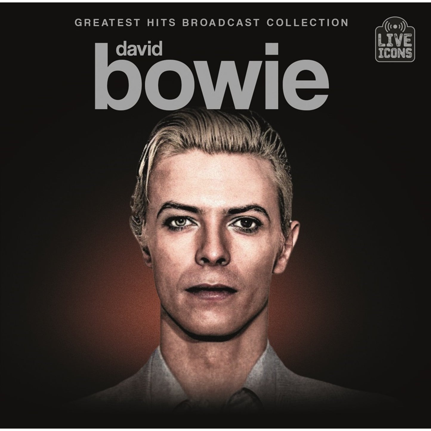 David Bowie's “Greatest Hits Broadcast Collection” CD cover with portrait.