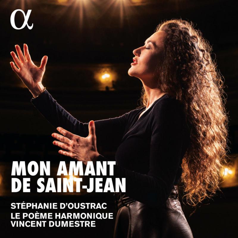 CD cover: woman with raised arms, dark background, bold text.