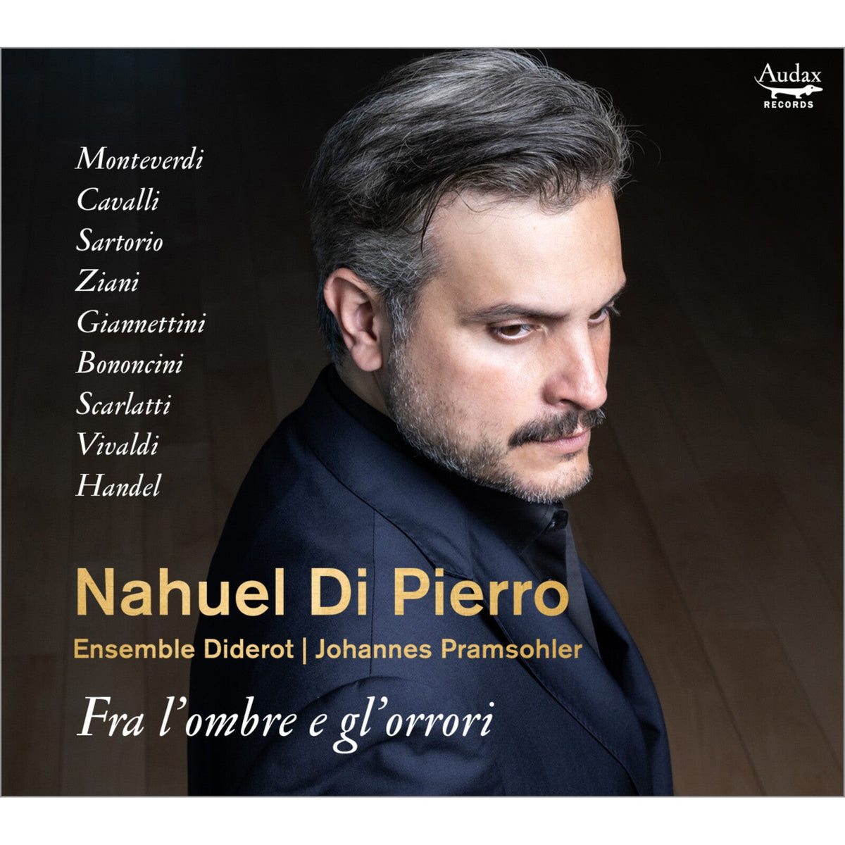 CD cover featuring a portrait of Nahuel Di Pierro, a countertenor.