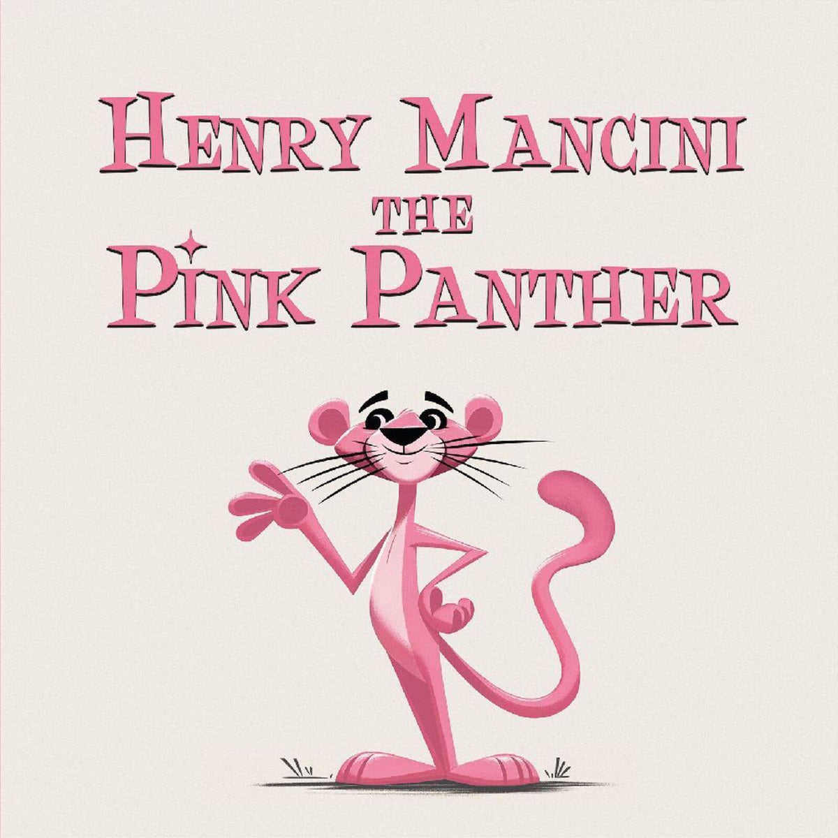 Pink Panther cartoon character on album cover with red text.