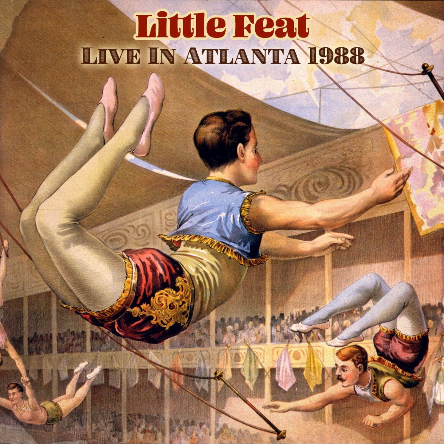 CD case featuring Little Feat's live album artwork from a 1988 Atlanta concert.