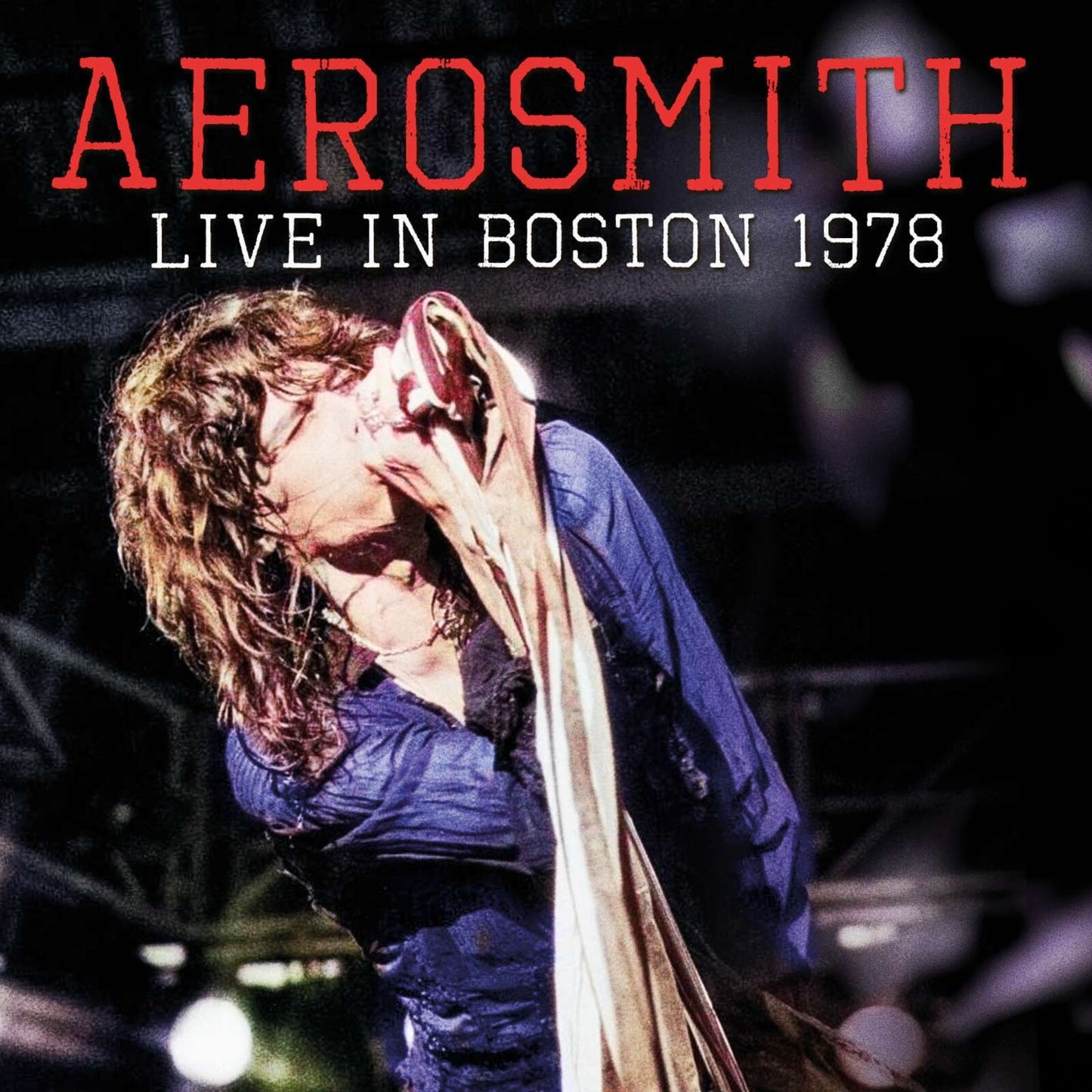 Aerosmith album cover featuring a singer performing with a microphone.