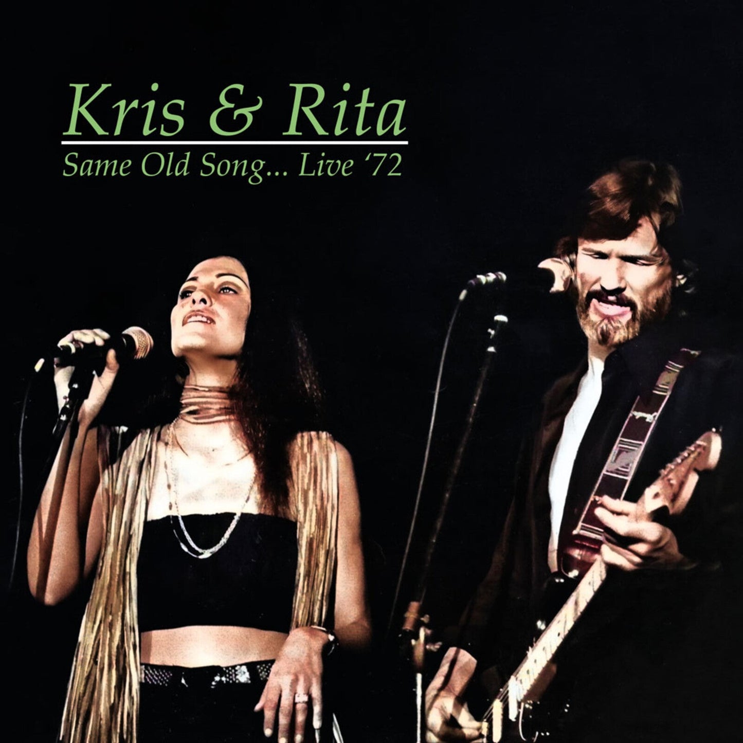 Kris Kristofferson and Rita Coolidge performing live in 1972, album cover.