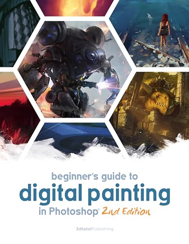 Book cover with hexagonal panels displaying colorful digital paintings.