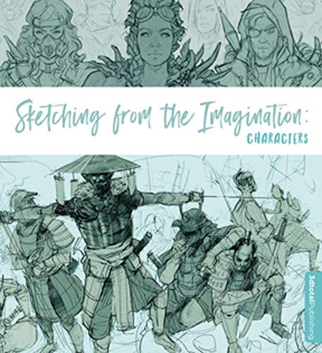 Book cover featuring various character sketches in blue and white tones.