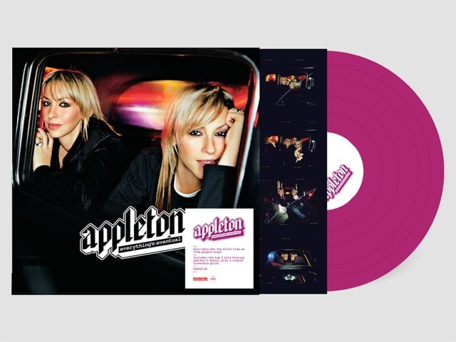 Appleton "Everything's Eventual" purple vinyl record with album cover featuring a woman.