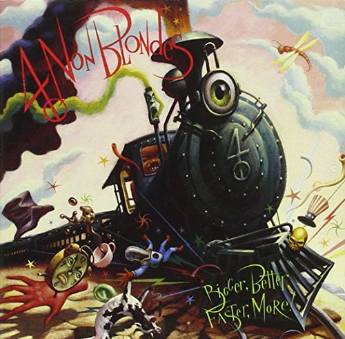 Album cover: surreal painting of a locomotive with an eye.