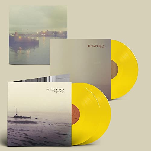 Vinyl record of 40 Watt Sun - A Perfect Light, with yellow discs and cover art.