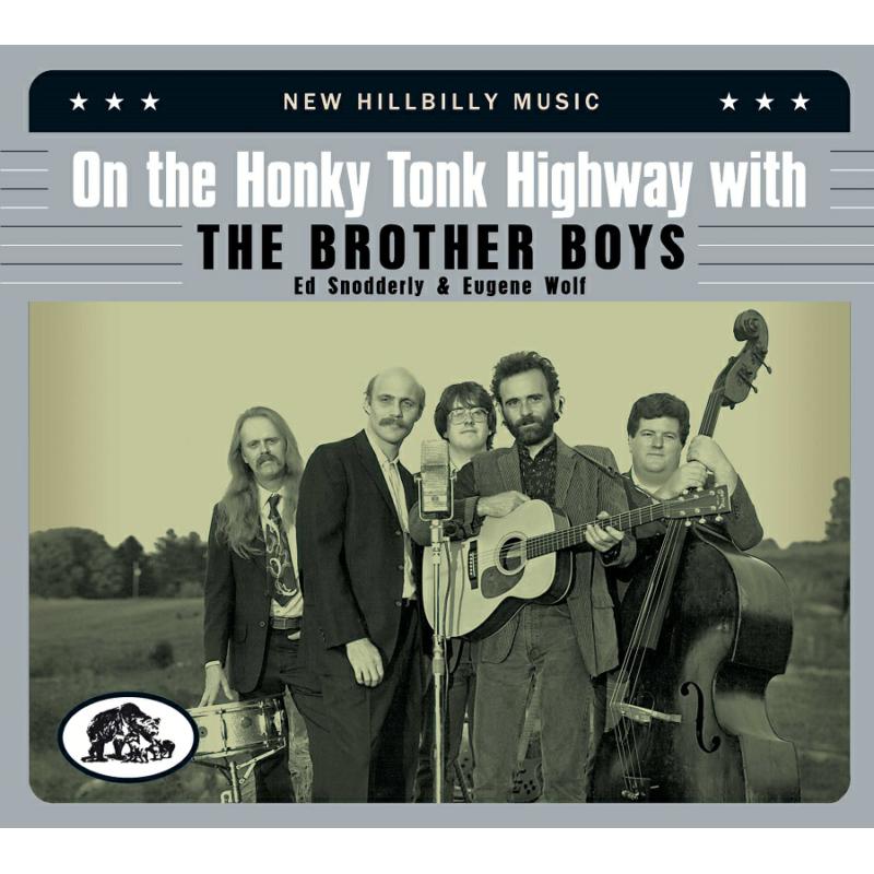 Album cover for “The Brother Boys” featuring four musicians with instruments.