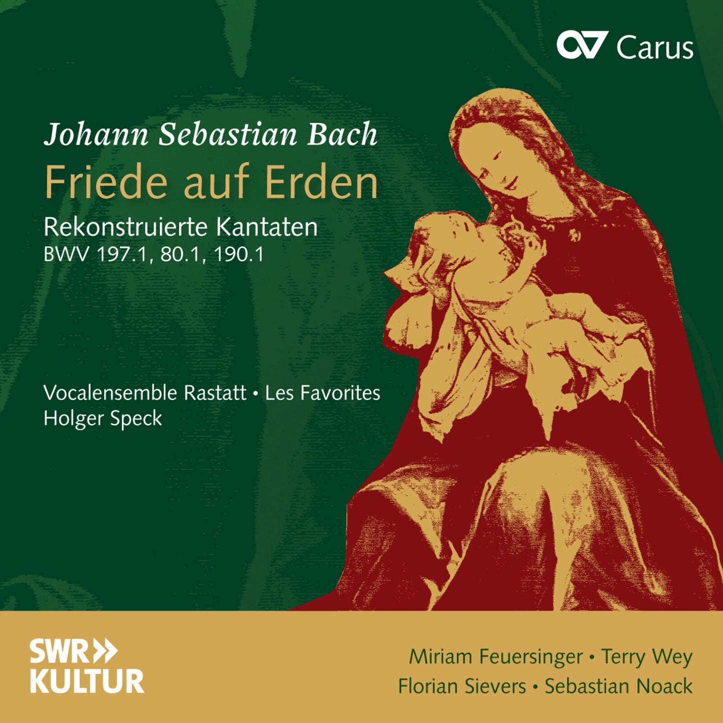 CD cover for Holger Speck’s “Friede Auf Erden” featuring a Madonna and child.