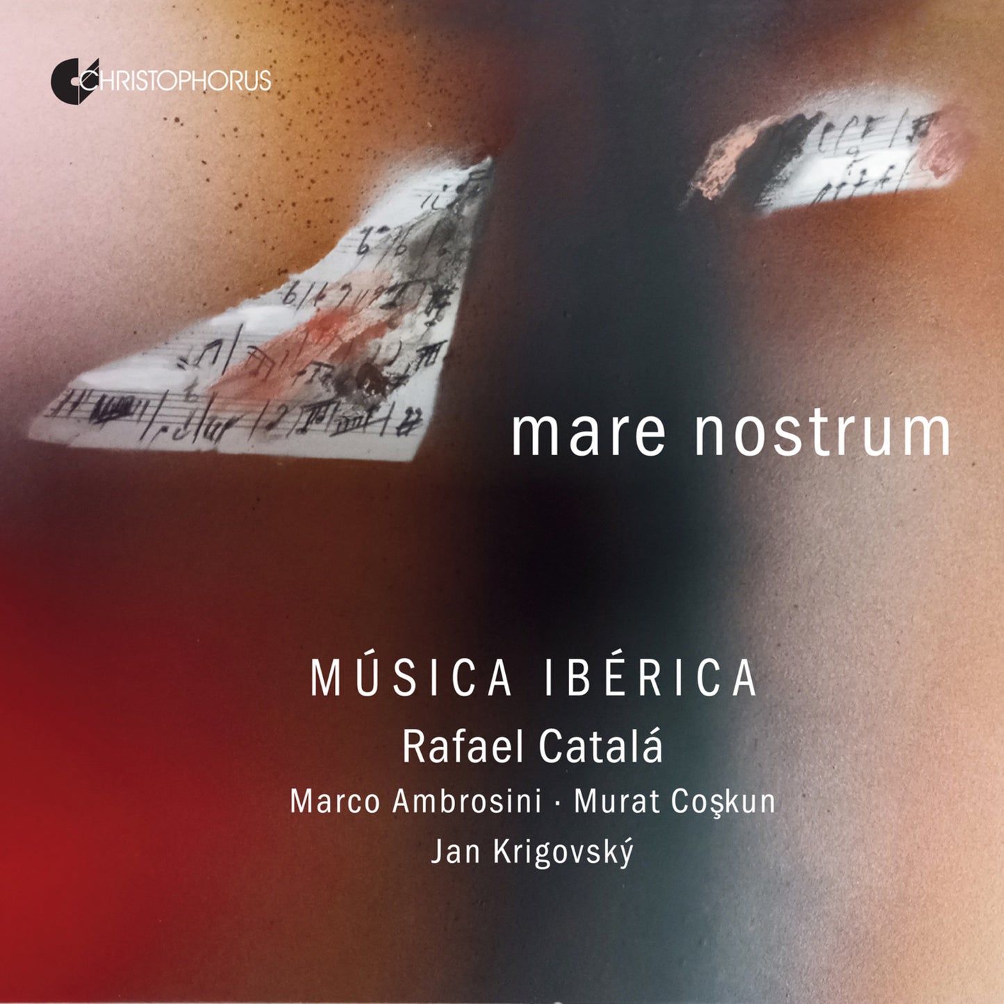 CD cover for Rafael Catalá’s “Musica Iberica - Mare Nostrum” with sheet music.