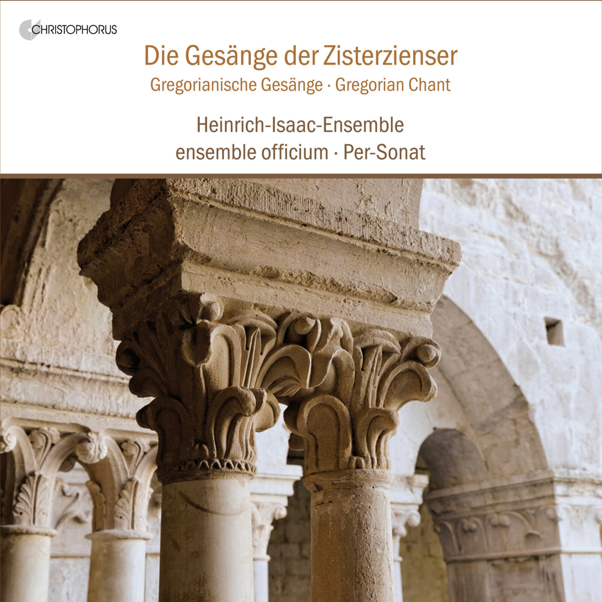 CD cover featuring ornate stone columns, text reading āGregorian Chant.ā