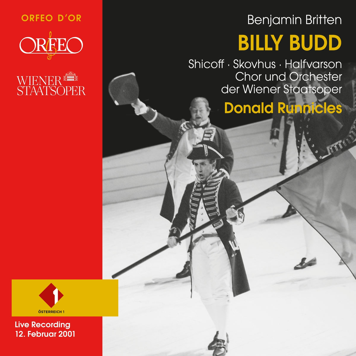 CD cover for Britten’s Billy Budd opera, featuring performers in costume.