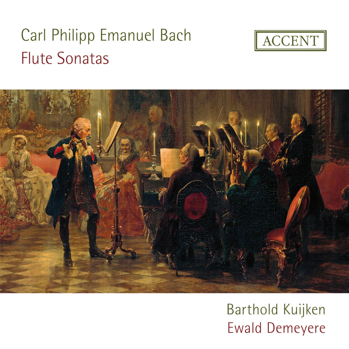 CD cover: painting of musicians, text naming Bach and Kuijken.
