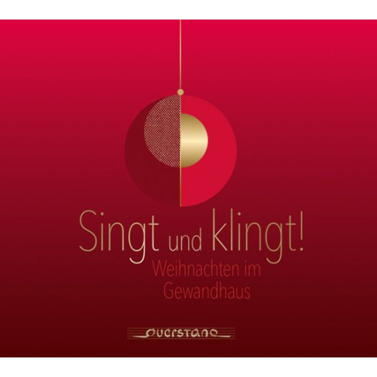 Red CD cover with gold text "Singt und klingt!" and abstract ornament.