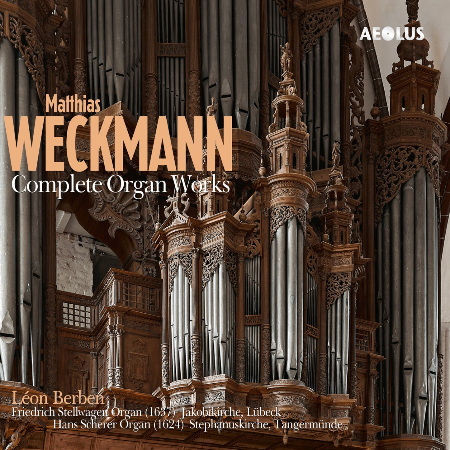 CD cover featuring a detailed, ornate wooden church organ.