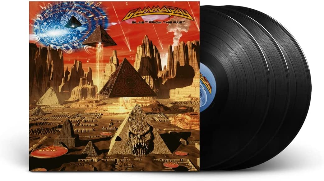 “Gamma Ray” vinyl 3LP set with fantasy landscape album art.