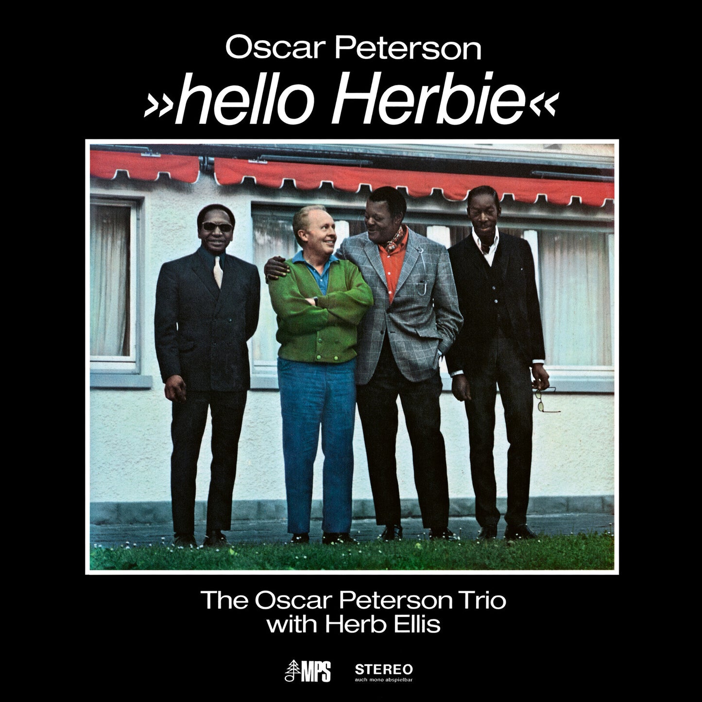 Album cover for "Hello Herbie" featuring Oscar Peterson and Herb Ellis.