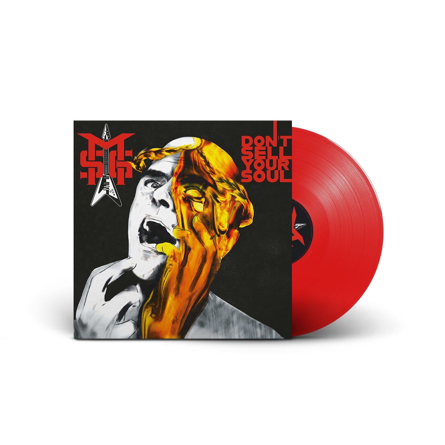 Red vinyl LP of Michael Schenker Group’s “Don’t Sell Your Soul” album.