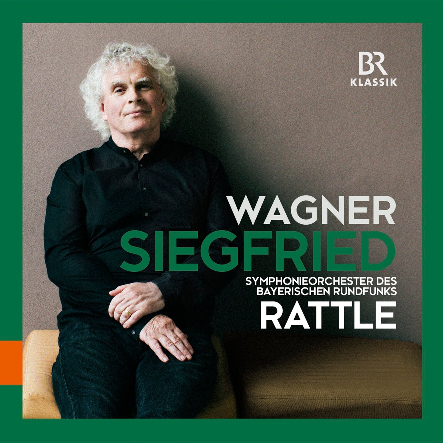 CD cover featuring conductor Simon Rattle and text "Wagner Siegfried".