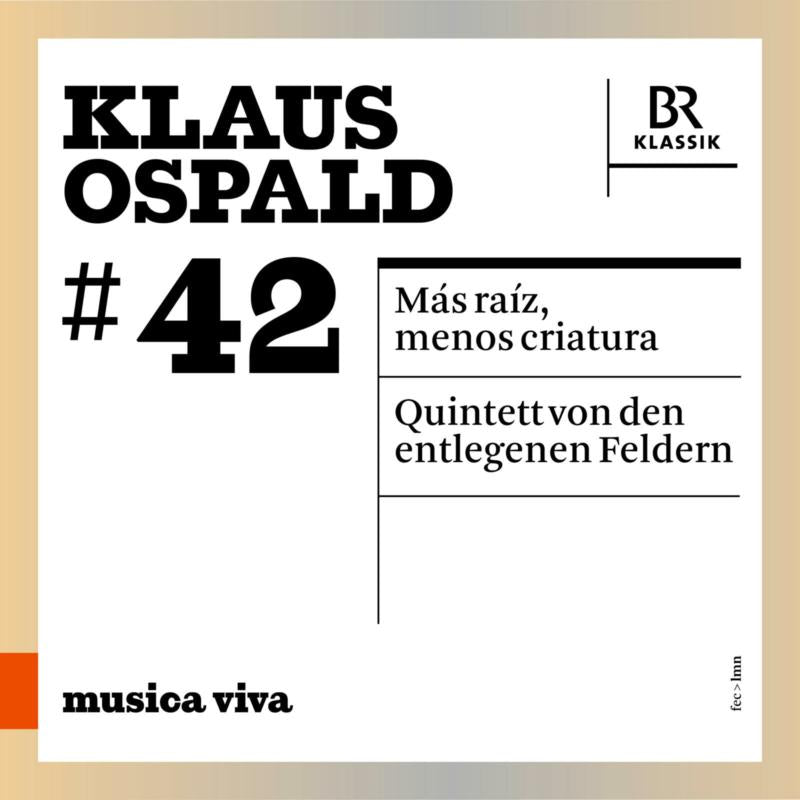 CD cover for Klaus Ospald’s “Mas Raiz, Menos” with bold text and lines.