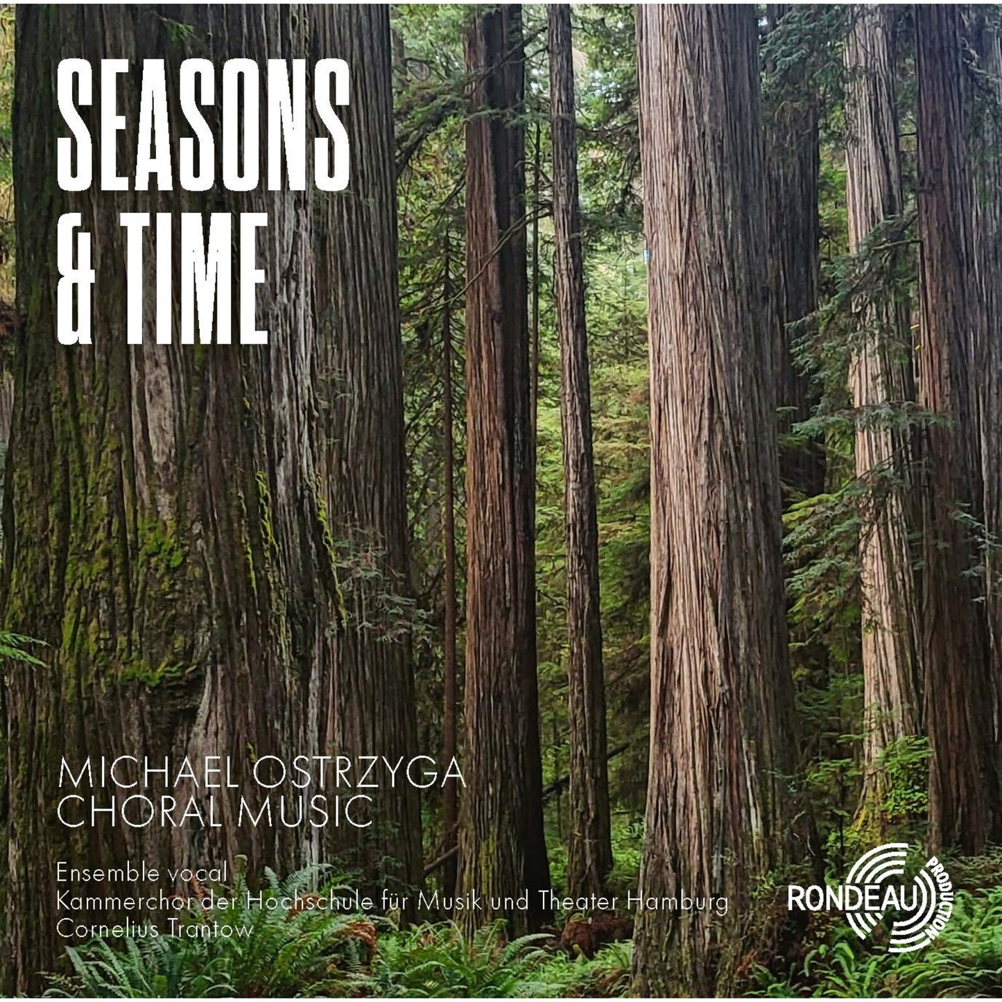 CD cover: forest scene with bold white text “SEASONS & TIME”.