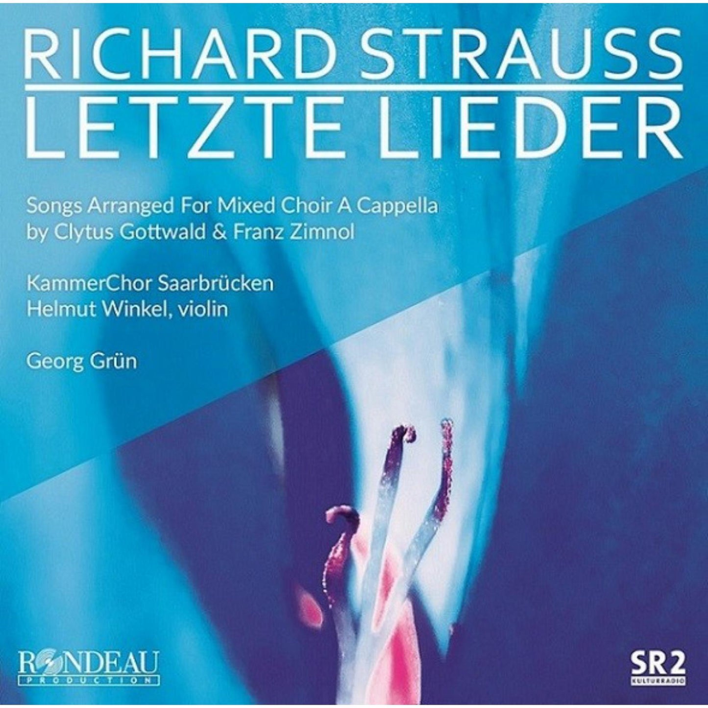 CD cover for Richard Strauss’ “Letzte Lieder” with blue and purple tones.