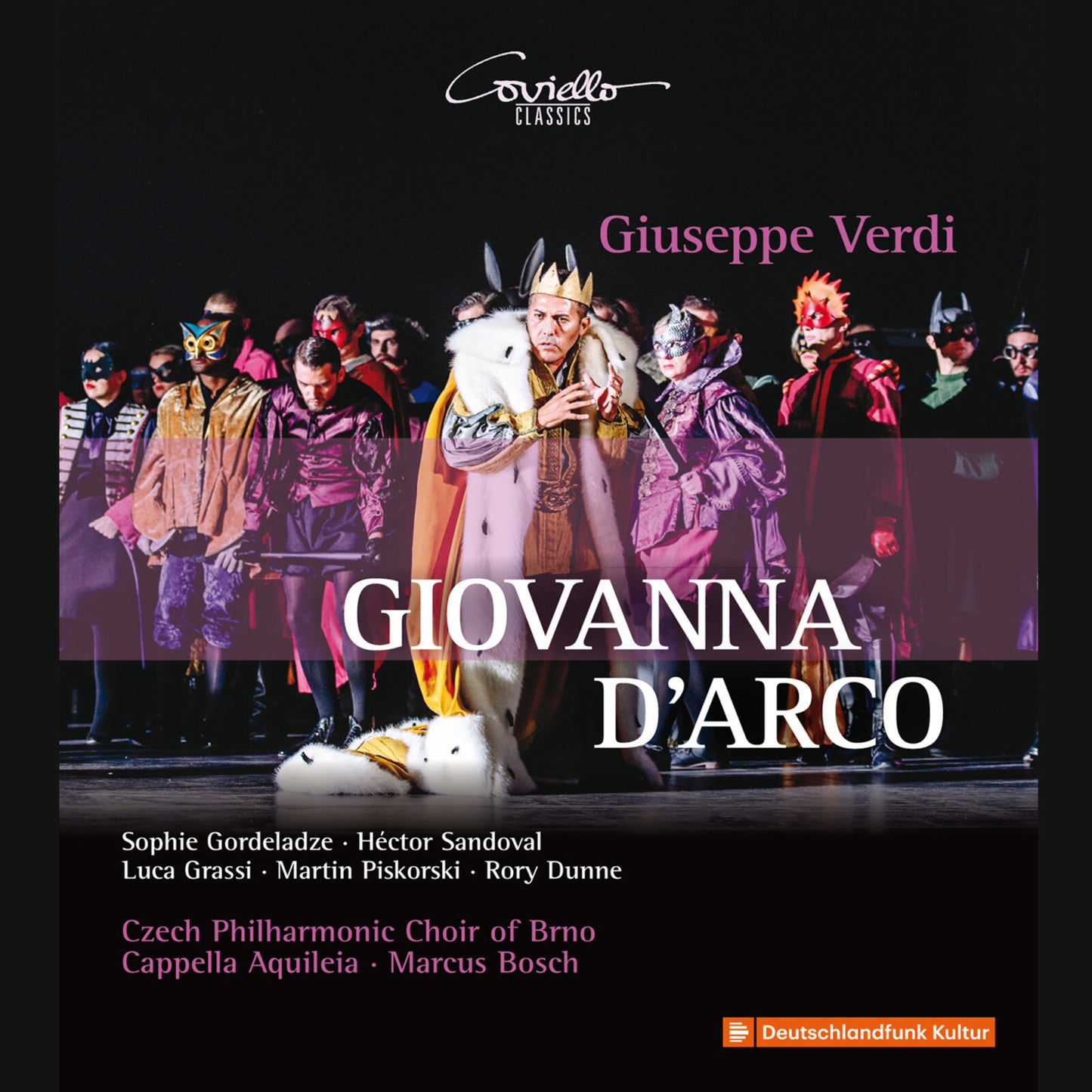 Blu-ray cover for Verdi’s opera *Giovanna d’Arco* with performers listed.