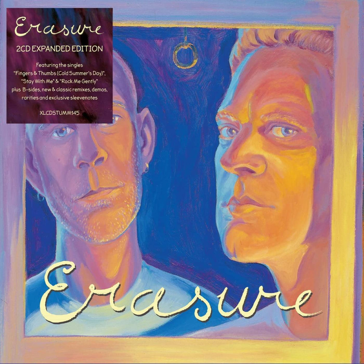 CD cover for Erasure’s 2022 expanded edition album, featuring two portraits.