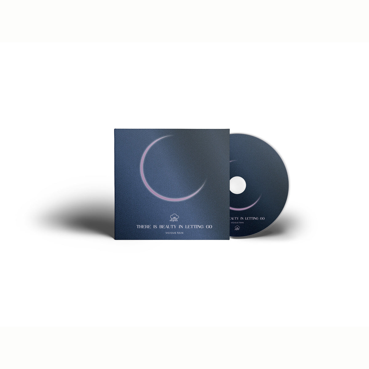 CD case with dark blue cover and central circular design.