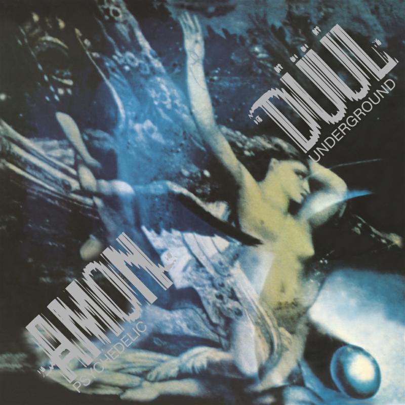 Album cover for Amon Duul’s “Psychedelic Underground” with abstract figures.