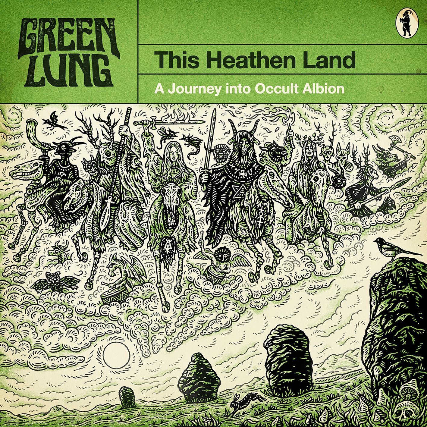 CD cover for Green Lung’s “This Heathen Land” with illustrated procession.