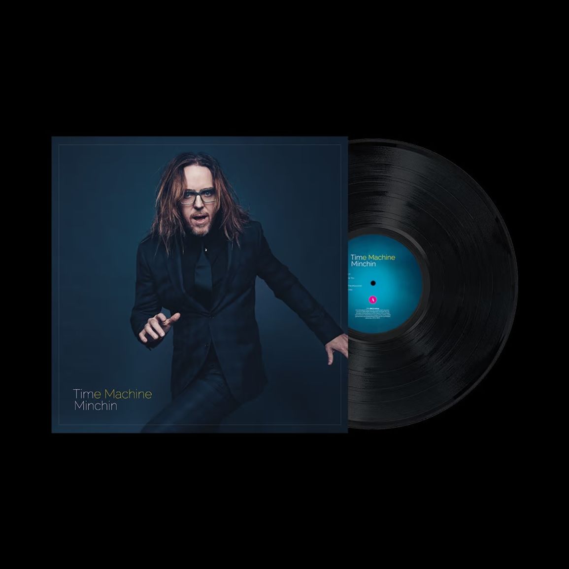 Tim Minchin Time Machine vinyl record album cover and black vinyl disc.