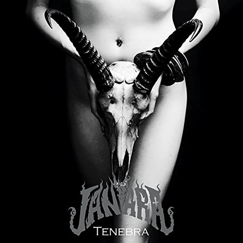 Black and white album cover featuring a horned skull and torso.