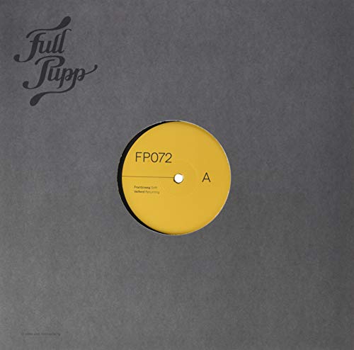 Vinyl record label with yellow center and black background, text “Full Pup”.