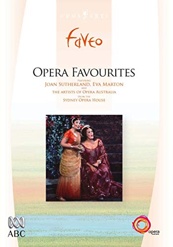 DVD cover for "Opera Favourites" featuring two opera singers.