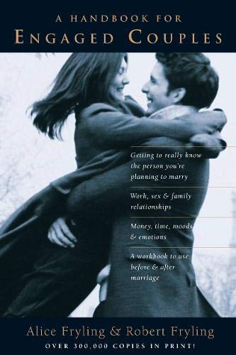 Book cover: couple embracing, titled “A Handbook for Engaged Couples.”