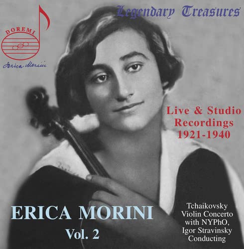 CD cover featuring violinist Erica Morini in a vintage portrait.